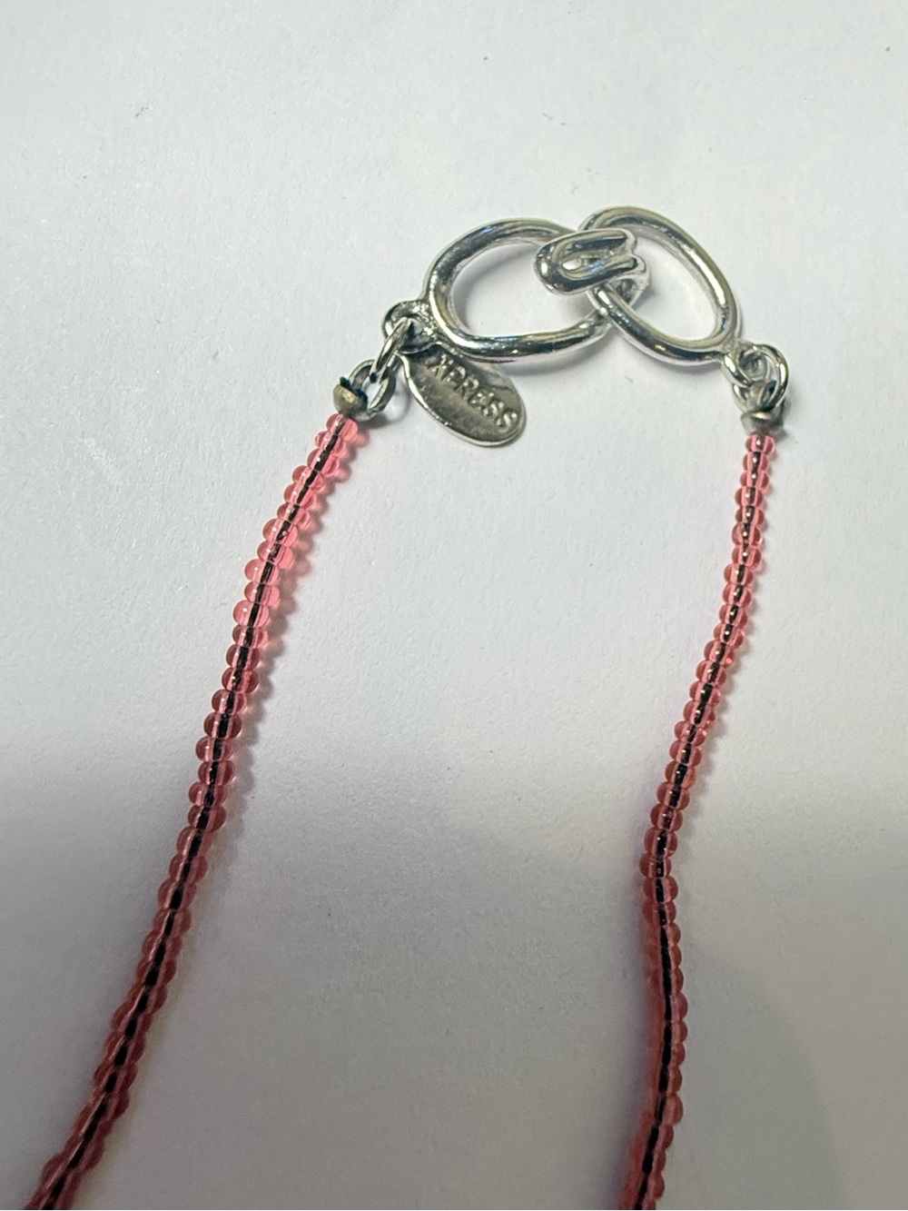 Express Pink Faceted Beaded Strand Statement Necklace - Picture 3 of 3